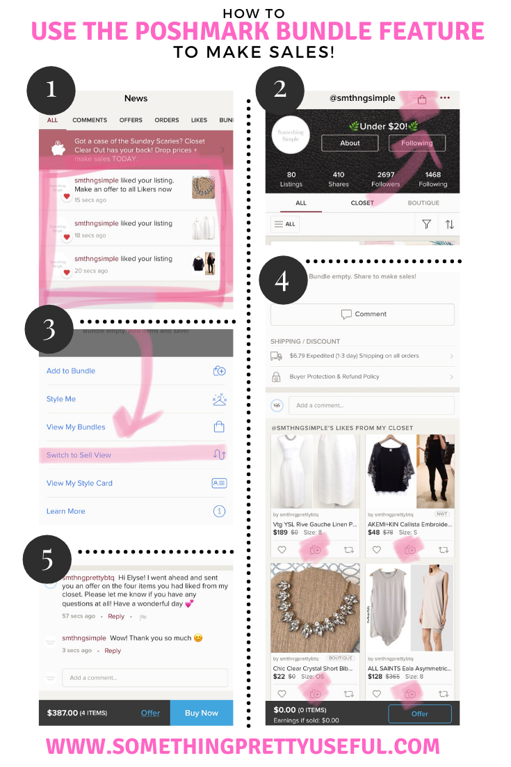 Use the Poshmark Bundle Feature to Make More Sales Something Pretty
